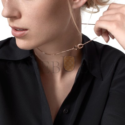 CARTIER LOVE NECKLACE, SEMI-PAVED B7013900